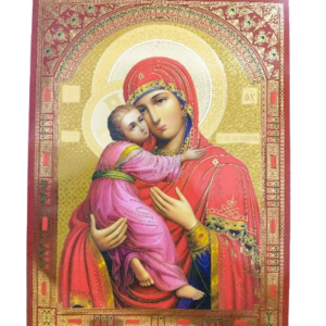 Icoana Maicii Domnului Dulcea sărutare Glykophilousa pe lemn