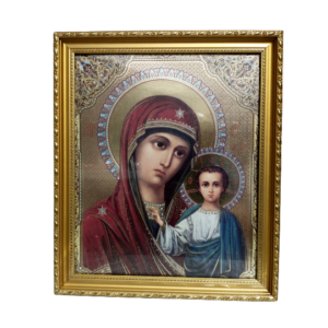 Icoana in rama Maica Domnului Kazanskaya