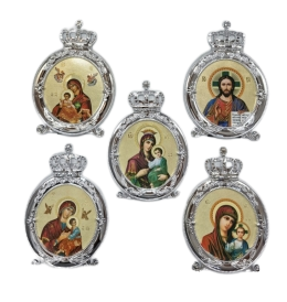 Icoana rotunda argintie