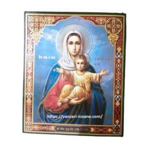 Maica Domnului Eu sunt cu voi si nimeni impotriva voastra 20x24 cm pe lemn
