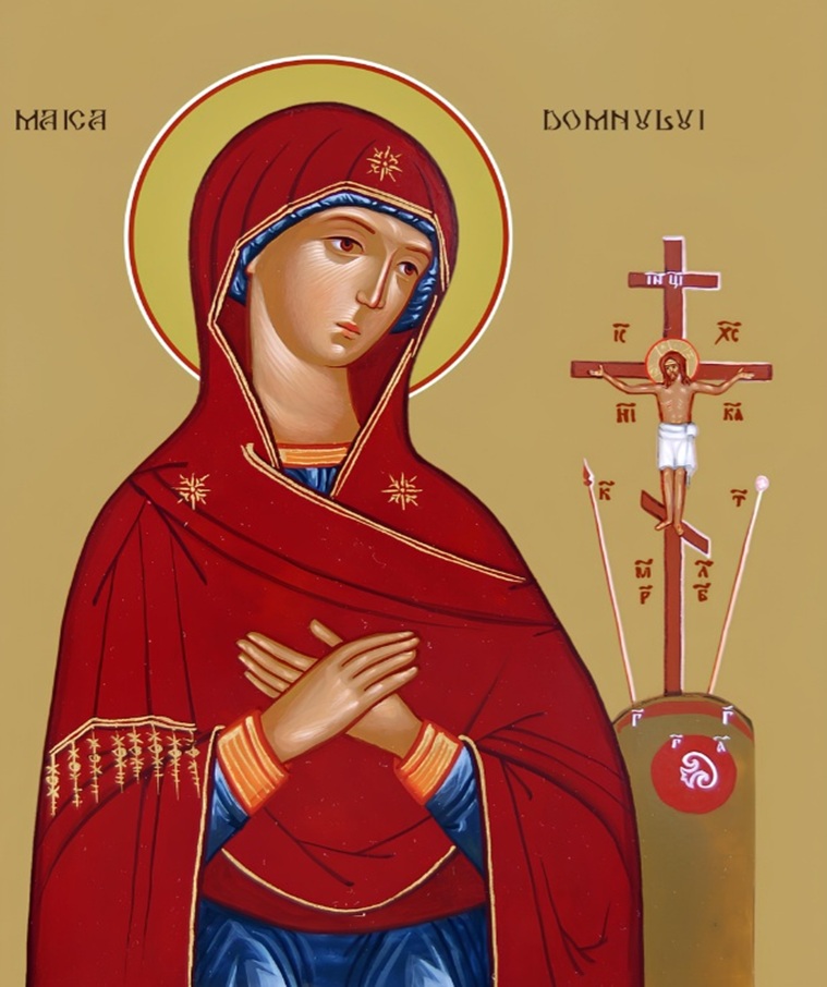 Icoana Maicii Domnului Acatist 20×24 cm pe lemn